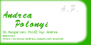 andrea polonyi business card